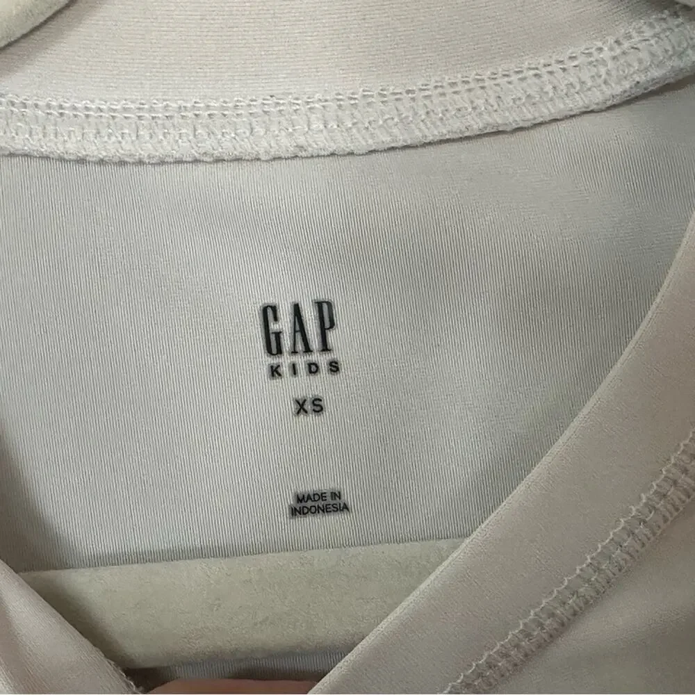 GAP Kids XS Shark Rash Guard Swim Top White 4-5